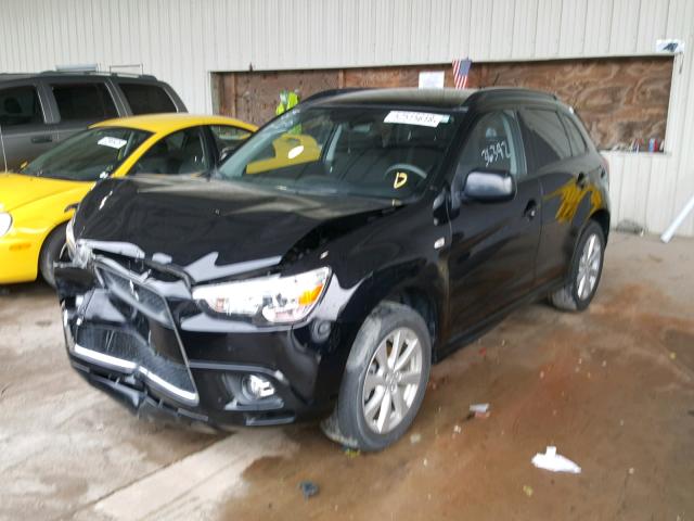 JA4AP4AU9CZ005409 - 2012 MITSUBISHI OUTLANDER BLACK photo 2