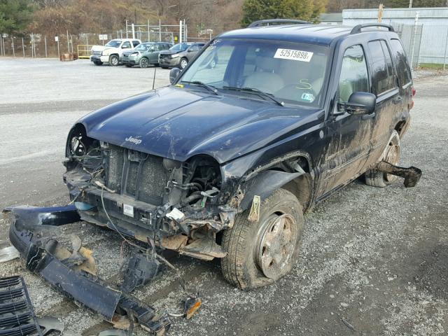 1J4GL58K62W246389 - 2002 JEEP LIBERTY LI BLACK photo 2