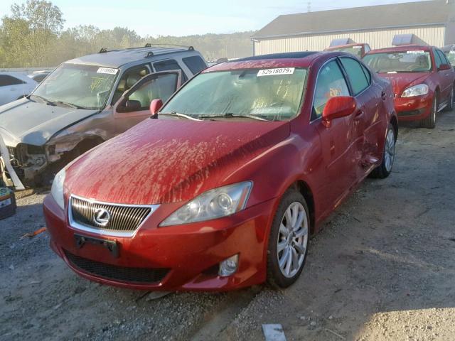 JTHCK262085016708 - 2008 LEXUS IS 250 RED photo 2