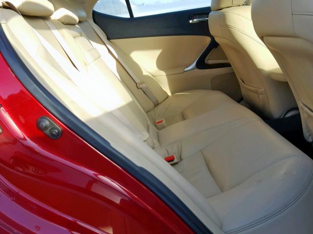 JTHCK262085016708 - 2008 LEXUS IS 250 RED photo 6