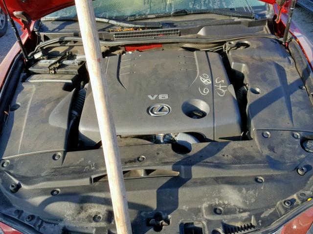 JTHCK262085016708 - 2008 LEXUS IS 250 RED photo 7