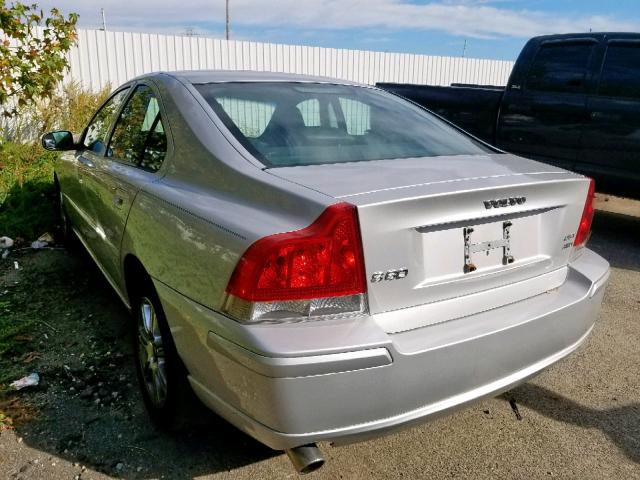 YV1RH592972614569 - 2007 VOLVO S60 2.5T SILVER photo 3