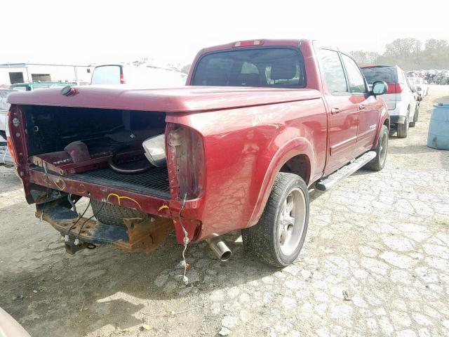 5TBET341X6S508640 - 2006 TOYOTA TUNDRA DOU RED photo 4