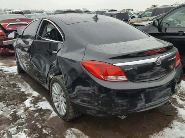 2G4GS5EV7D9176321 - 2013 BUICK REGAL PREM BLACK photo 3