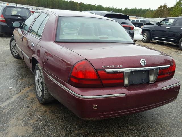 2MEFM74W24X676820 - 2004 MERCURY GRAND MARQ BURGUNDY photo 3