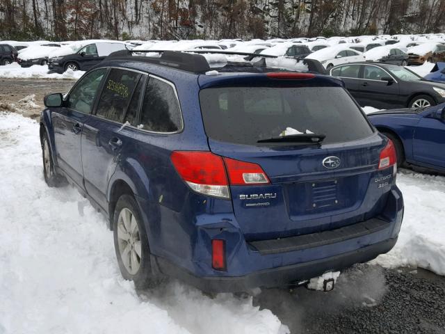 4S4BRDKCXB2371859 - 2011 SUBARU OUTBACK 3. BLUE photo 3