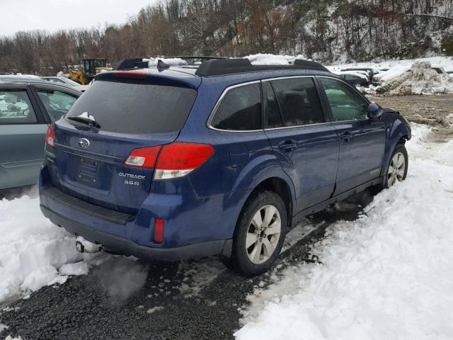 4S4BRDKCXB2371859 - 2011 SUBARU OUTBACK 3. BLUE photo 4