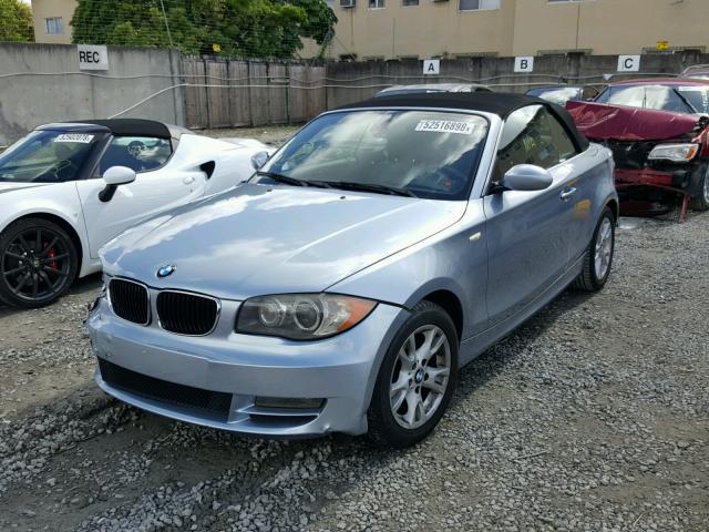 WBAUL73539VJ76594 - 2009 BMW 128 I BLUE photo 2