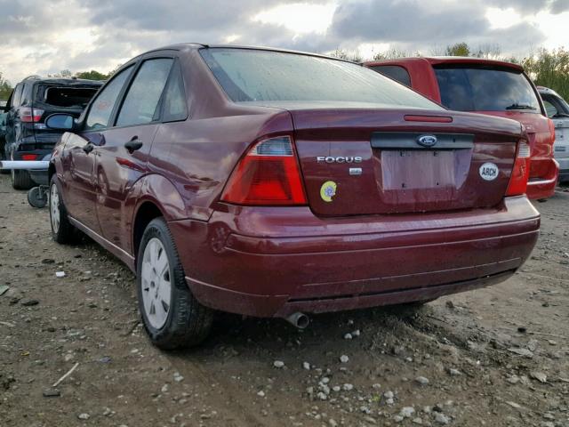 1FAFP34N77W253973 - 2007 FORD FOCUS ZX4 MAROON photo 3