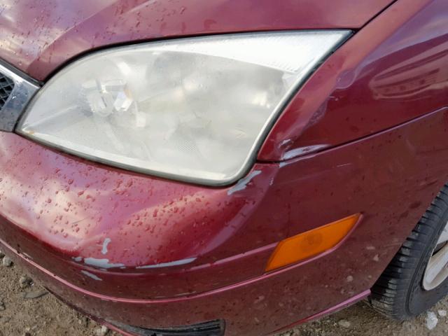 1FAFP34N77W253973 - 2007 FORD FOCUS ZX4 MAROON photo 9