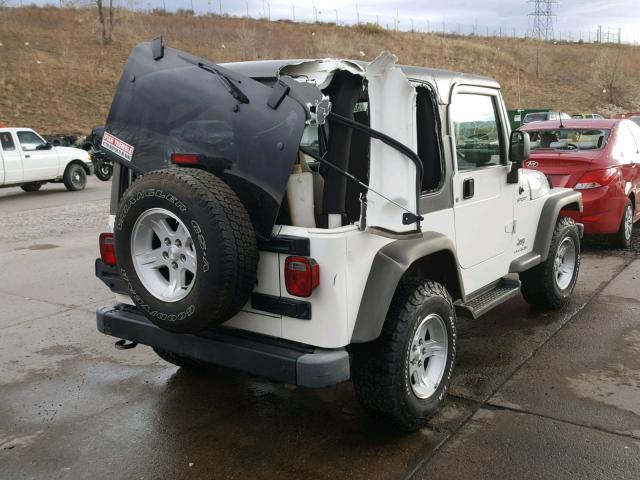 1J4FA49S16P782855 - 2006 JEEP WRANGLER / WHITE photo 4