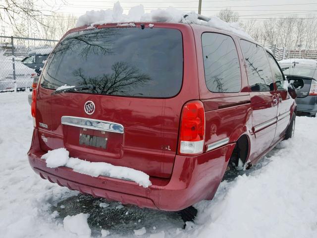 5GADV33L05D287710 - 2005 BUICK TERRAZA CX BURGUNDY photo 4