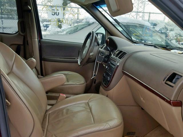 5GADV33L05D287710 - 2005 BUICK TERRAZA CX BURGUNDY photo 5