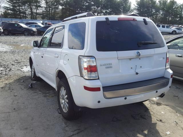 4M2CU87188KJ24283 - 2008 MERCURY MARINER PR WHITE photo 3