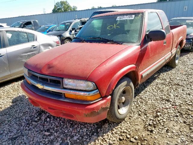 1GCCS19W418162799 - 2001 CHEVROLET S TRUCK S1 RED photo 2