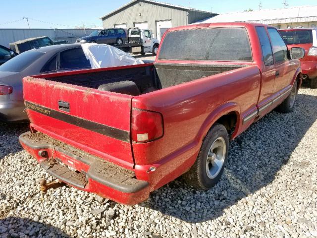 1GCCS19W418162799 - 2001 CHEVROLET S TRUCK S1 RED photo 4