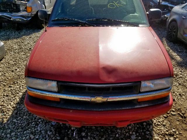 1GCCS19W418162799 - 2001 CHEVROLET S TRUCK S1 RED photo 7