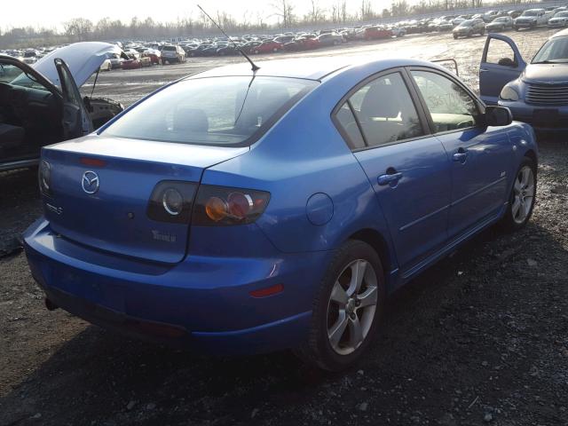 JM1BK323451255621 - 2005 MAZDA 3 S BLUE photo 4