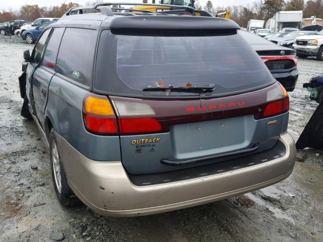 4S3BH665617648023 - 2001 SUBARU LEGACY OUT GREEN photo 3