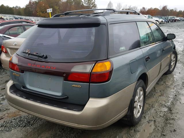 4S3BH665617648023 - 2001 SUBARU LEGACY OUT GREEN photo 4