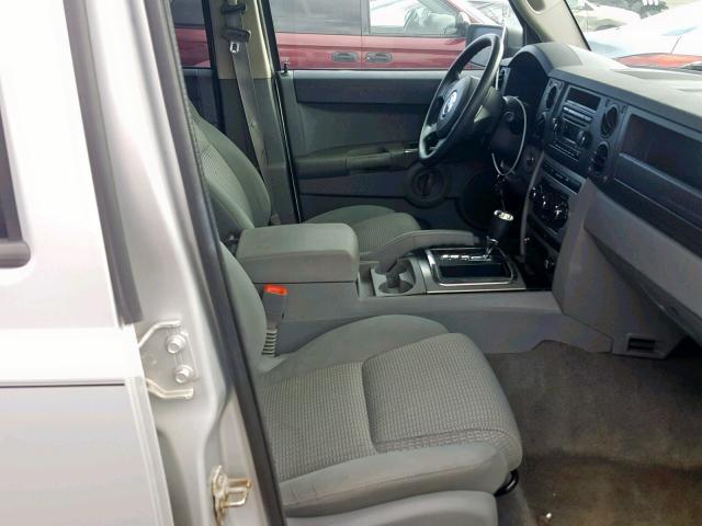 1J8HG48K47C521042 - 2007 JEEP COMMANDER ვერცხლისფერი ფოტო 5