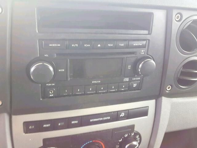 1J8HG48K47C521042 - 2007 JEEP COMMANDER ვერცხლისფერი ფოტო 9