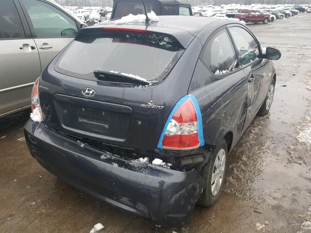 KMHCM3AC6BU189157 - 2011 HYUNDAI ACCENT GL GRAY photo 4