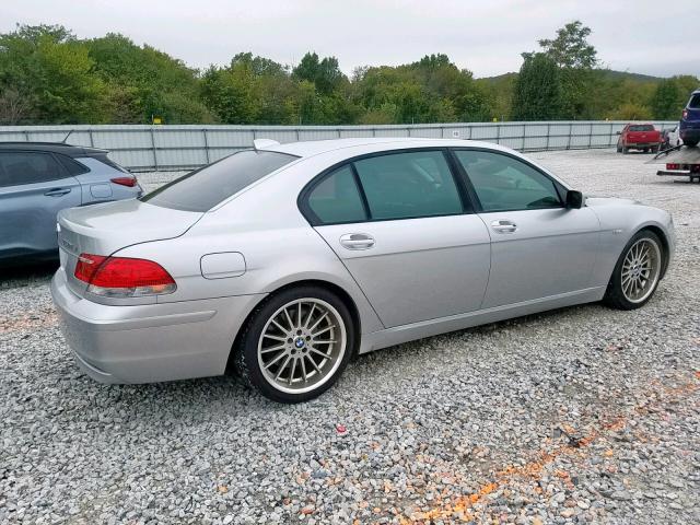 WBAHN83567DT70539 - 2007 BMW 750 SILVER photo 4