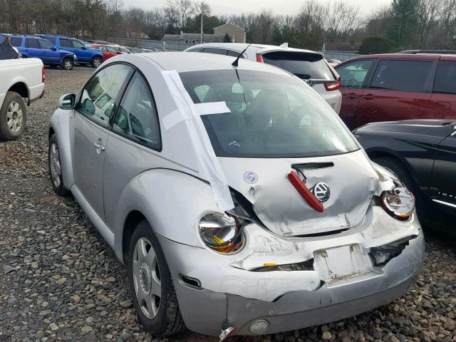 3VWCK21C41M464304 - 2001 VOLKSWAGEN NEW BEETLE SILVER photo 3