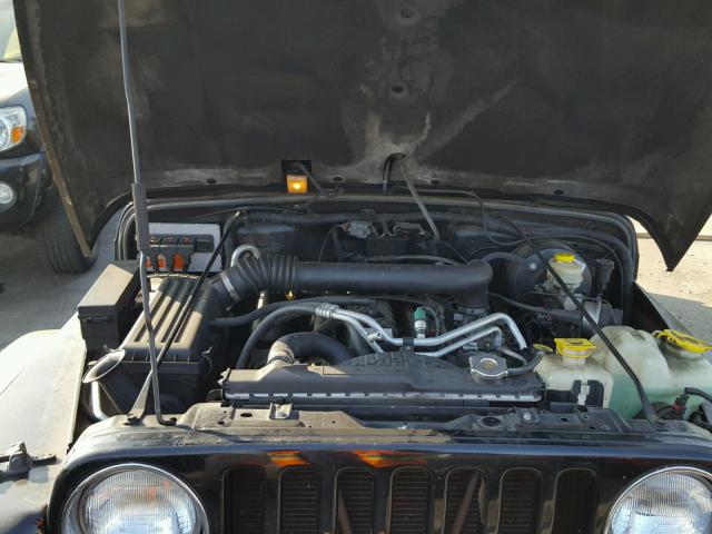 1J4FA64S95P368787 - 2005 JEEP WRANGLER / BLACK photo 7