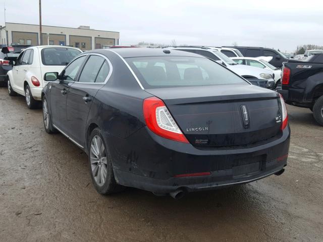 1LNHL9FTXDG607029 - 2013 LINCOLN MKS BLACK photo 3