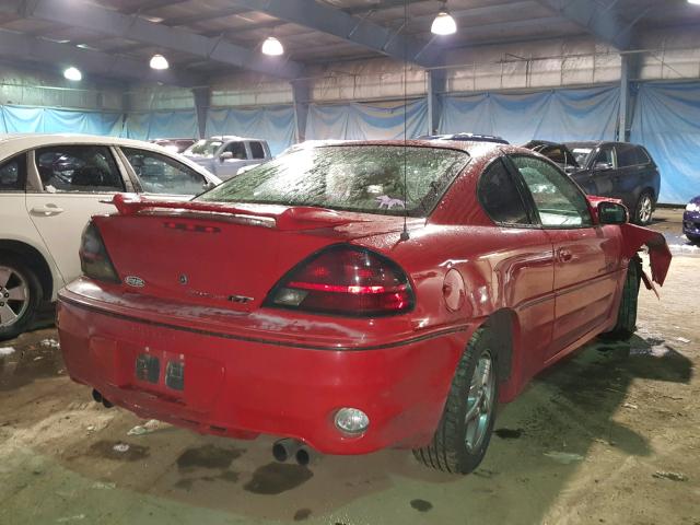 1G2NW12E21M678282 - 2001 PONTIAC GRAND AM G RED photo 4