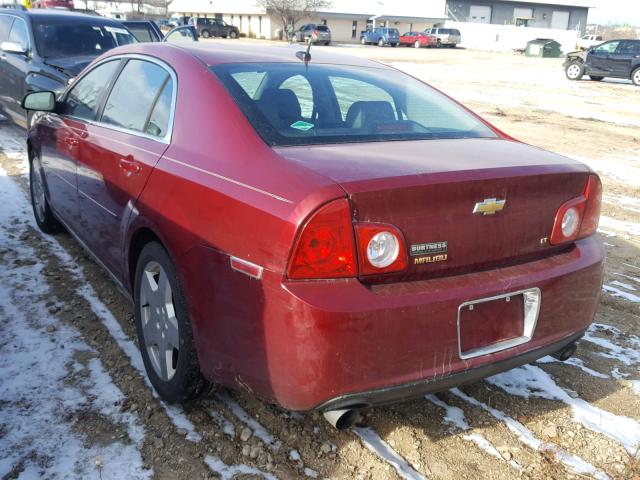 1G1ZJ57789F102752 - 2009 CHEVROLET MALIBU 2LT BURGUNDY photo 3