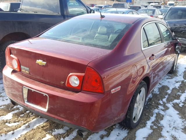 1G1ZJ57789F102752 - 2009 CHEVROLET MALIBU 2LT BURGUNDY photo 4