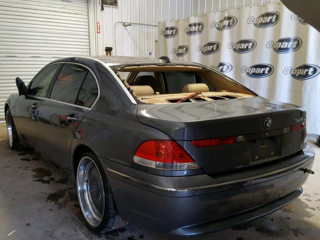 WBAGN63555DS59378 - 2005 BMW 745 LI GRAY photo 3