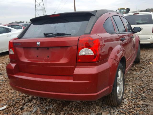 1B3HB28C38D784624 - 2008 DODGE CALIBER RED photo 4