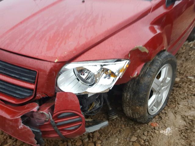 1B3HB28C38D784624 - 2008 DODGE CALIBER RED photo 9