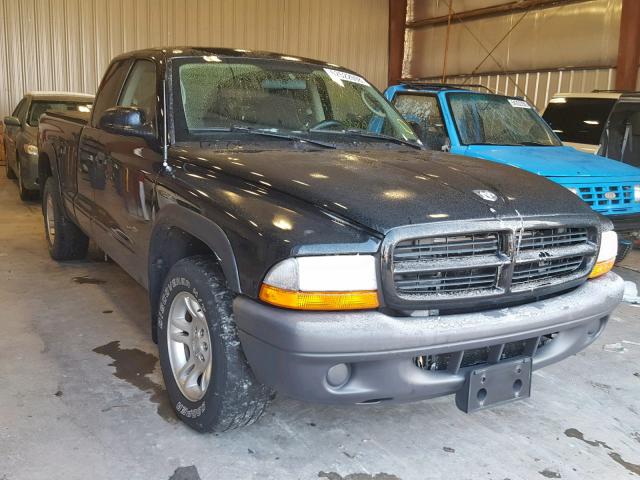 1D7HL12X83S217112 - 2003 DODGE DAKOTA SXT BLACK photo 1