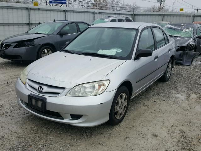 1HGES16314L004703 - 2004 HONDA CIVIC DX V GRAY photo 2