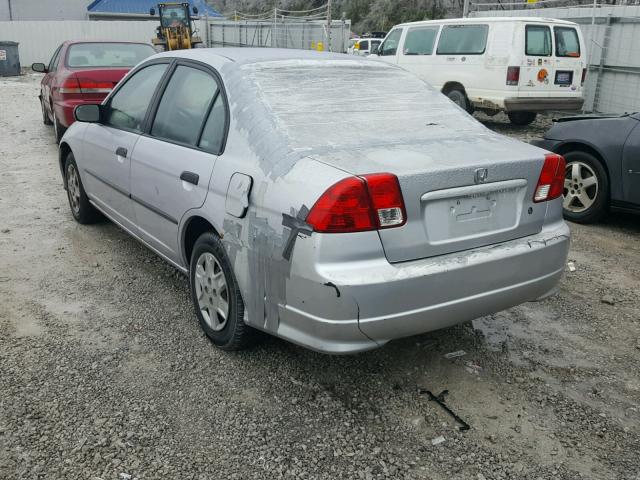 1HGES16314L004703 - 2004 HONDA CIVIC DX V GRAY photo 3