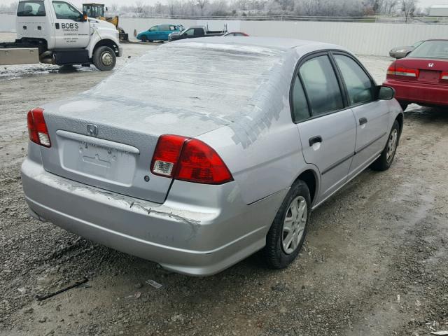 1HGES16314L004703 - 2004 HONDA CIVIC DX V GRAY photo 4