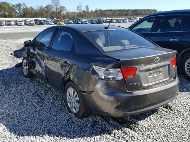 KNAFU4A26A5858368 - 2010 KIA FORTE EX GRAY photo 3