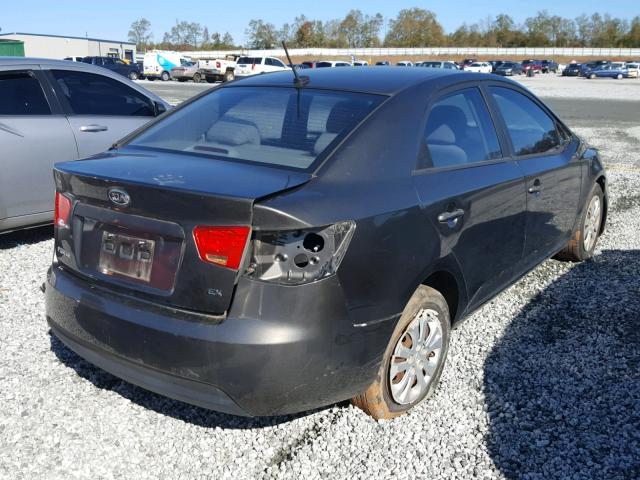 KNAFU4A26A5858368 - 2010 KIA FORTE EX GRAY photo 4