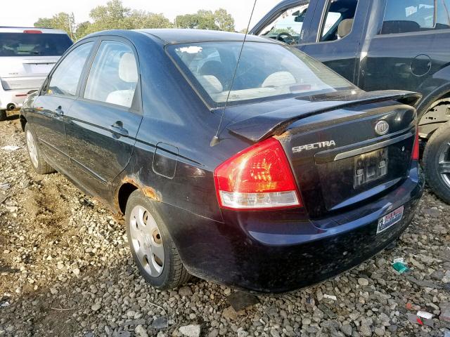 KNAFE121175418858 - 2007 KIA SPECTRA EX BLACK photo 3