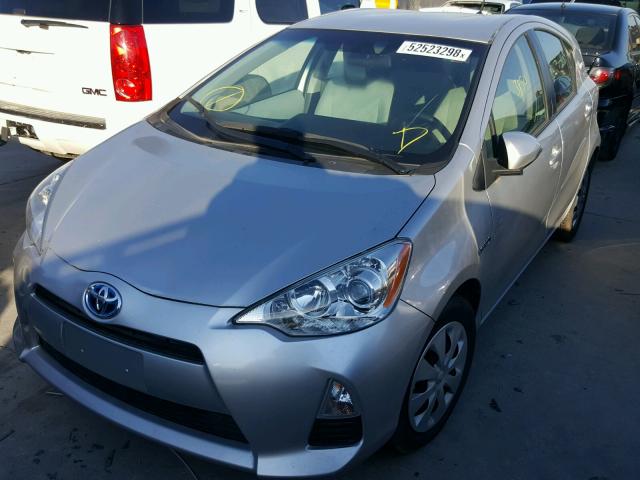 JTDKDTB37E1069307 - 2014 TOYOTA PRIUS C SILVER photo 2