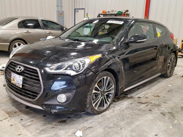 KMHTC6AE9GU250188 - 2016 HYUNDAI VELOSTER T BLACK photo 2