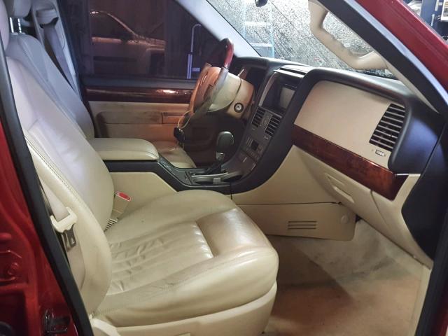 5LMEU88H65ZJ33151 - 2005 LINCOLN AVIATOR 栗色 照片 5