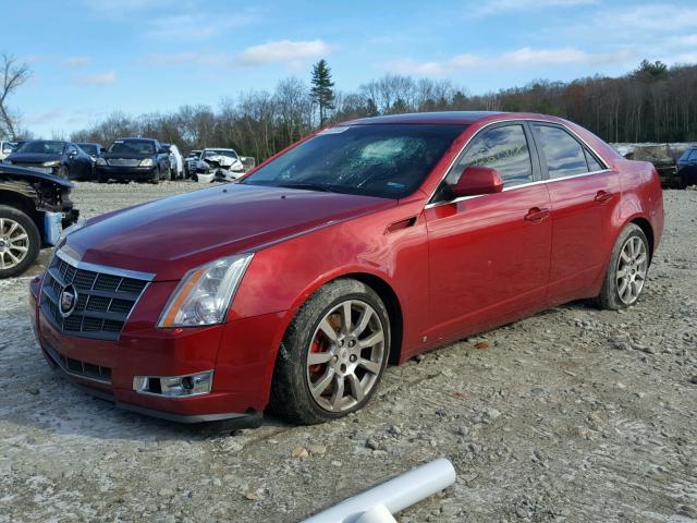 1G6DT57V080162622 - 2008 CADILLAC CTS HI FEA RED photo 2