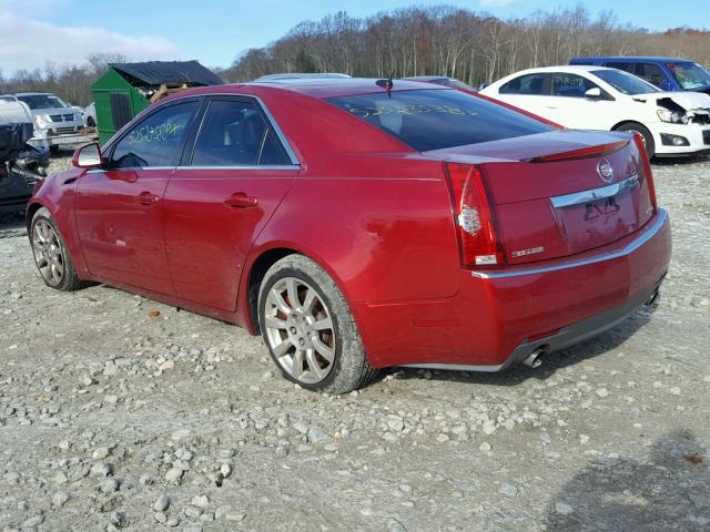 1G6DT57V080162622 - 2008 CADILLAC CTS HI FEA RED photo 3