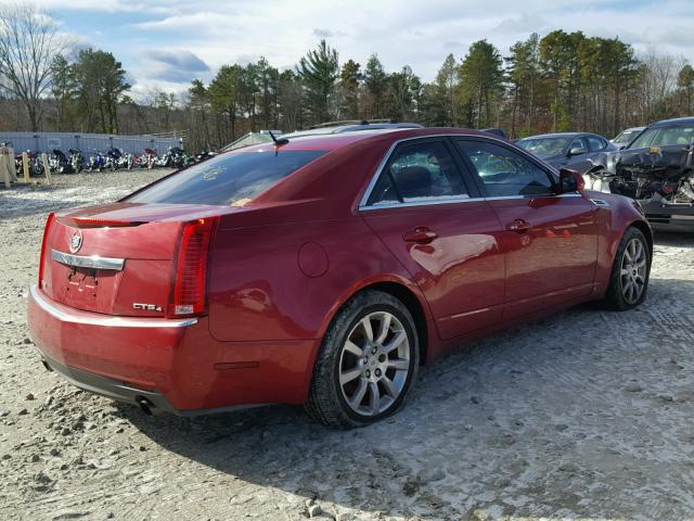 1G6DT57V080162622 - 2008 CADILLAC CTS HI FEA RED photo 4